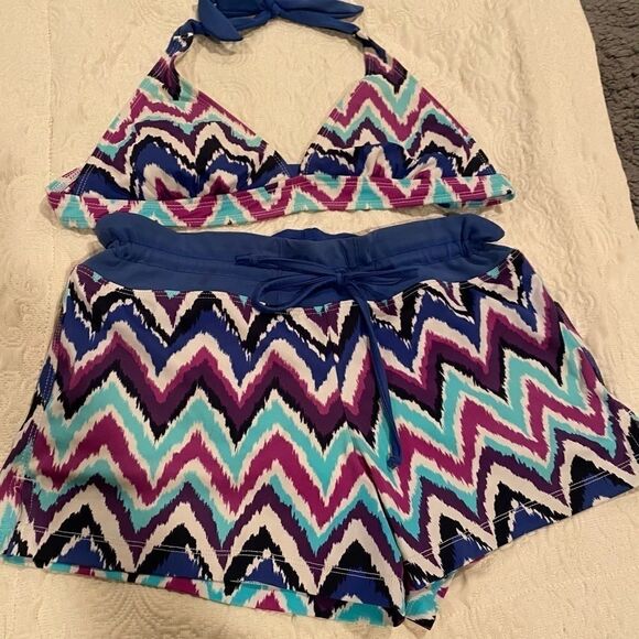 Athleta 2Pc Bikini Top Sz Small Bottom Sz Medium Swimsuit Swim Wear Woman’s - Picture 3 of 10